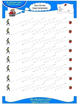 Çocuklar İçin Çizgi Çalışma Sayfaları 